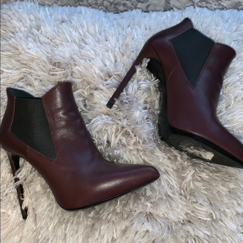 Saint Laurent burgundy booties